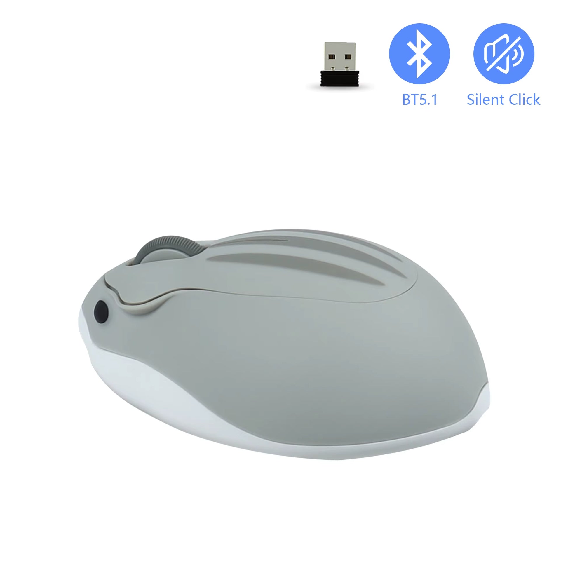 2.4G Wireless Optical Mouse - Ergonomic Mini Hamster Design in Pink, 1600 DPI, Ideal for Laptops and Kids' Gifts