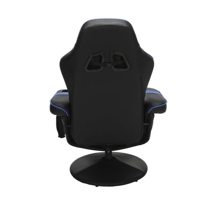 900 Gaming Recliner - Video Games Console Recliner Chair, Computer Recliner, Adjustable Leg Rest and Recline, Recliner with Cupholder, Reclining Gaming Chair with Footrest - Blue