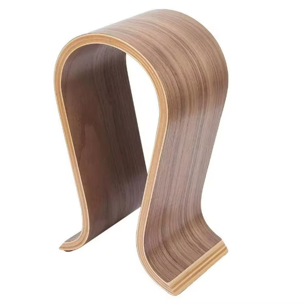 Wooden Headphones Headset Holder Hanger Desk Headset Display Shelf Rack, for Almost All On-Ear Headphones